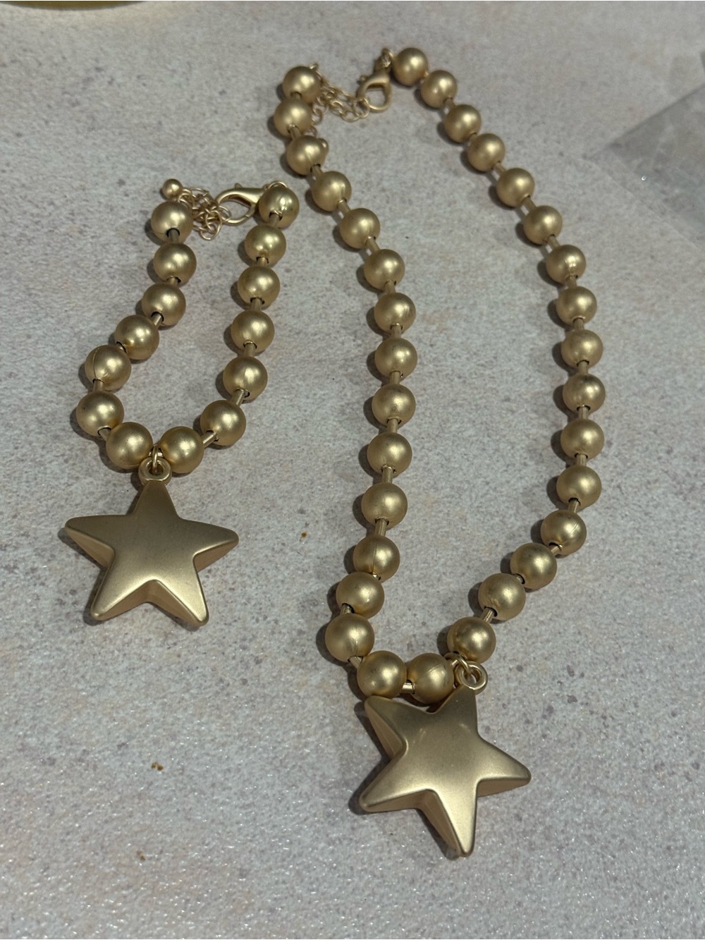 Star Gold necklace/bracelet set - Picture 2 of 2
